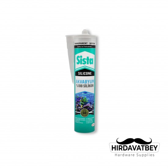 SİSTA AKVARYUM SİLİKONU ŞEFFAF 280 ML  (1 KOLİ 20 ADET)