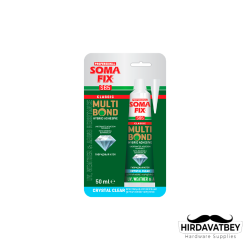 SOMAFİX S65 MULTİBOND KRİSTAL ŞEFFAF HİBRİT YAPIŞTIRICI TÜP 50 ML / 1 KOLİ 12 ADET