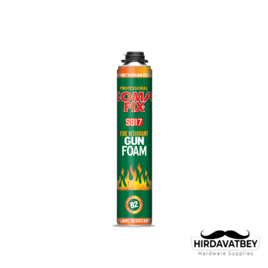 SOMAFİX S917 YANGINA DAYANIKLI B2 TABANCALI POLİÜRETAN KÖPÜK / 1 KOLİ 12 ADET