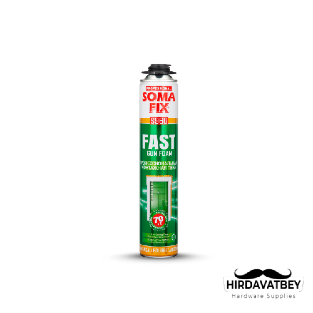 SOMAFİX S960 FAST TABANCALI POLİÜRETAN KÖPÜK / 1 KOLİ 12 ADET