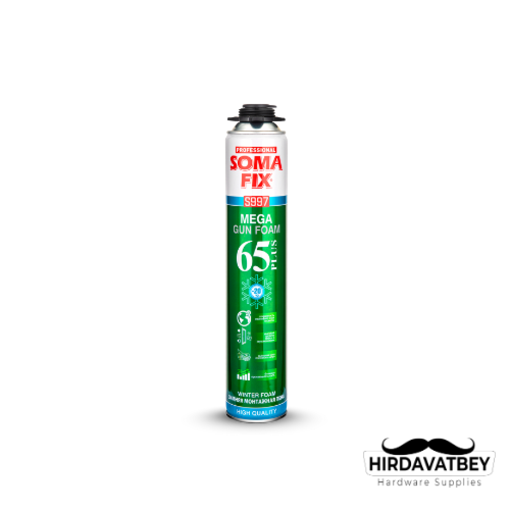 SOMAFİX S997 MEGA PLUS TABANCALI KIŞLIK POLİÜRETAN KÖPÜK / 1 KOLİ 12 ADET