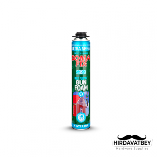 SOMAFİX S999 SOMAFİX ULTRA MEGA TABANCALI KIŞLIK POLİÜRETAN KÖPÜK / 1 KOLİ 12 ADET