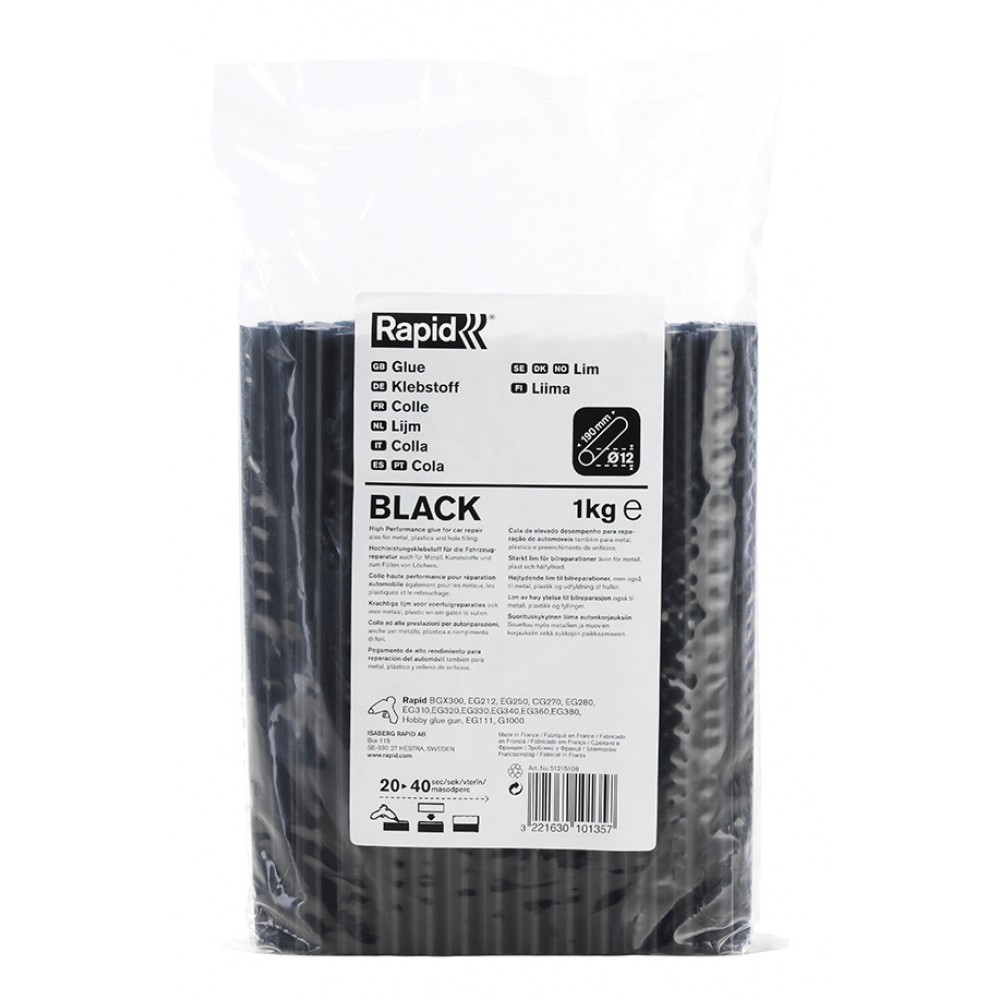 RAPİD SİLİKON ARAÇ TAMİR 12X190mm 1KG SİYAH